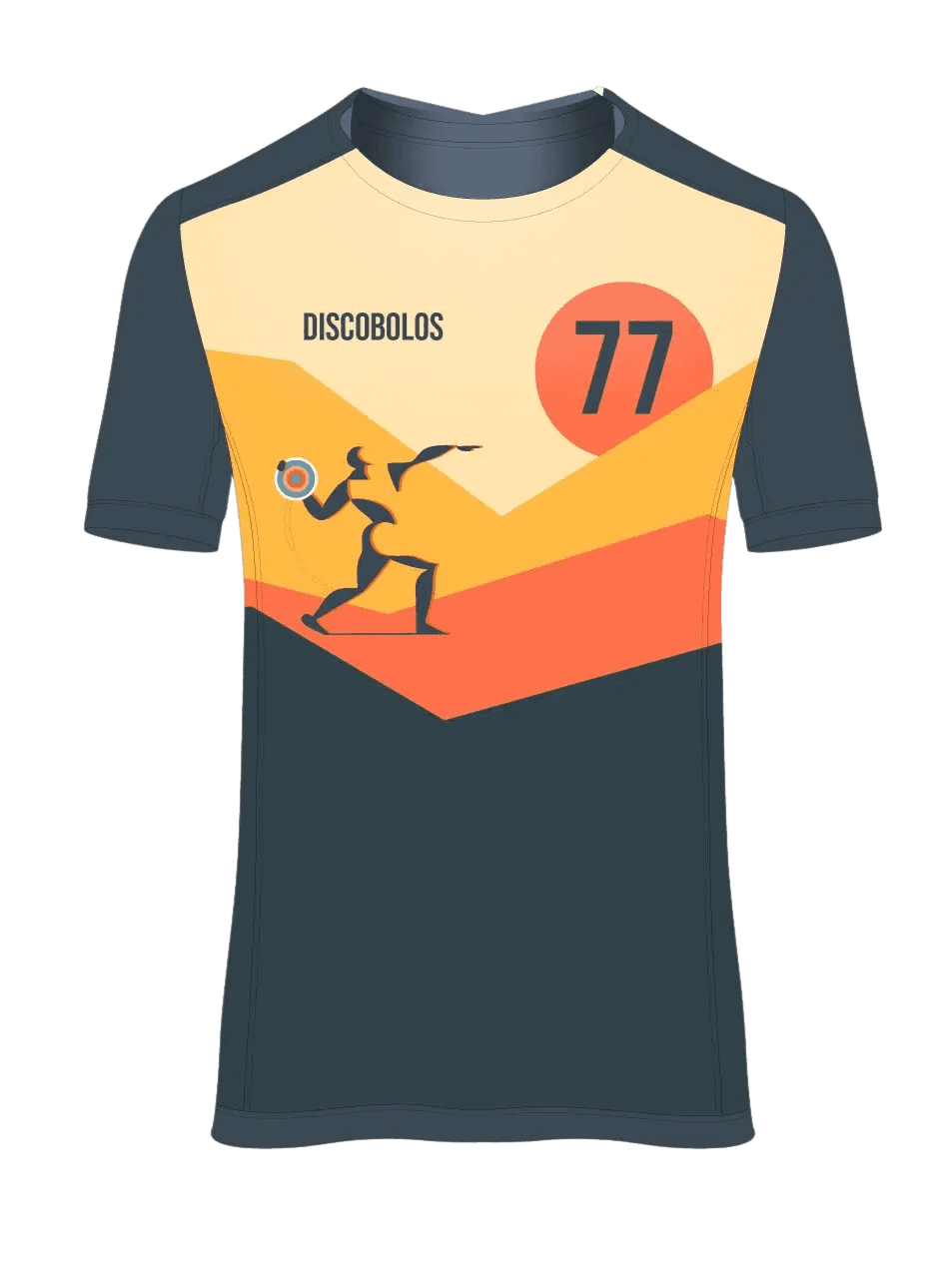Discobolos team jersey featuring the iconic discus thrower design